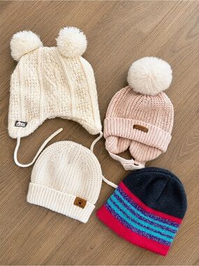 Baby girl winter hat bundle